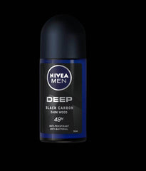 Nivea Men Roll On Deep Black Carbon Dark Wood 50ml - YehChez.pk