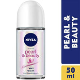 Nivea pearl & beauty roll-on deodorant, 50 ml, pearlescent bottle with blue label