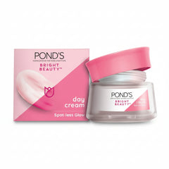 Day cream jar with pink lid and product box