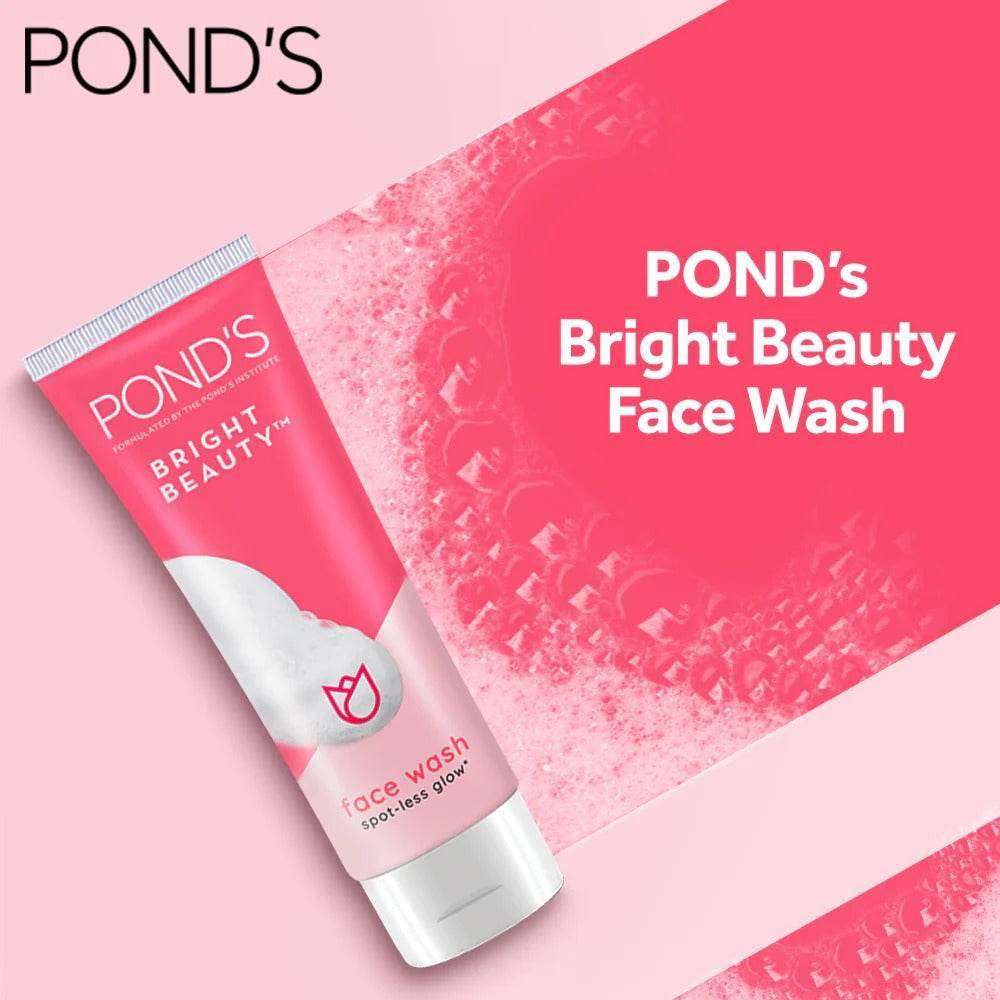 POND'S Bright Beauty face wash tube, pink gel with white cap, front label visible