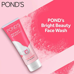 POND'S Bright Beauty face wash tube, pink gel with white cap, front label visible