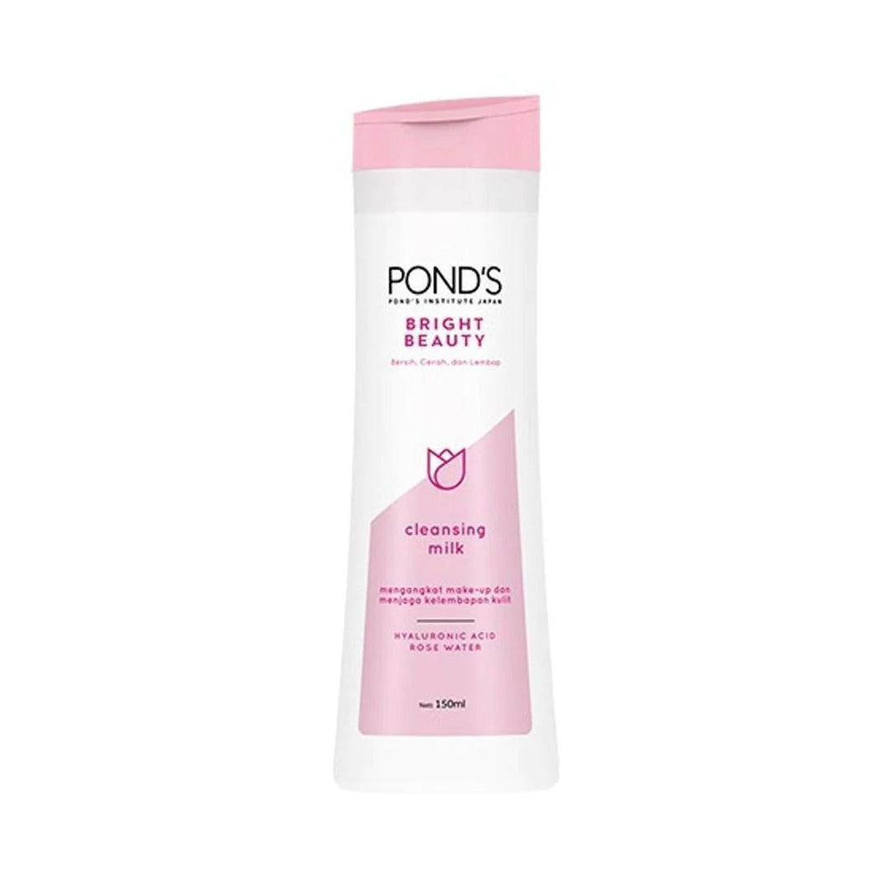 Cleansing milk bottle with pink cap, POND'S Bright Beauty label, 150ml