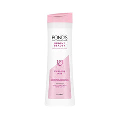 Cleansing milk bottle with pink cap, POND'S Bright Beauty label, 150ml