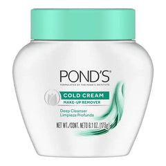 POND'S Cold Cream make-up remover jar, white with teal cap and label, 6.1 oz