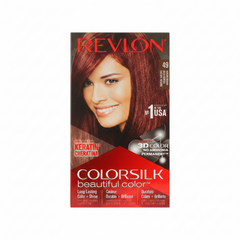 Revlon ColorSilk hair color kit, shade 49, boxed with instructions