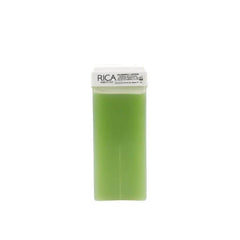 Rica lipowax refill cartridge with top label, translucent green wax container