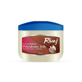 Rivaj cocoa butter petroleum jelly jar with blue lid, 50 ml, front label visible