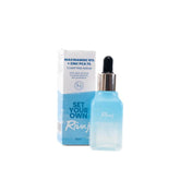 Niacinamide serum with blue bottle, black dropper, 10% + zinc PCA 1%, and box