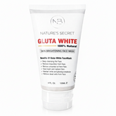 White skin brightening face wash tube, flip-cap style, 120 mL