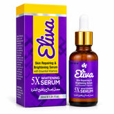 Eliva whitening serum 30ml with amber bottle and white dropper cap, boxed