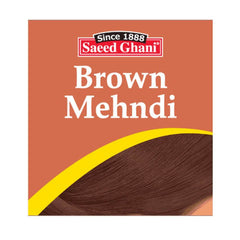 Front of Brown Mehndi box, Saeed Ghani