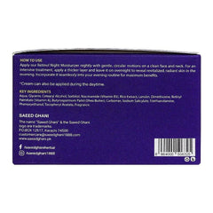 Saeed Ghani Night Cream Retinol 40Gm - YehChez.pk