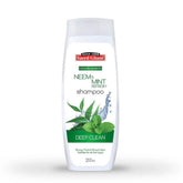 Saeed Ghani Neem & Mint shampoo bottle, white bottle with green label, 200ml