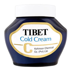 Tibet Cold Cream 60 ml jar with dark blue bottle, white cap, front label