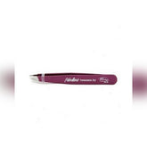 Fabulous tweezers by Rivaj with angled silver tip, purple handle and grip ring