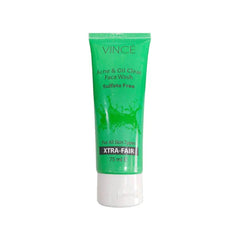 Vince Acne & Oil Clear face wash tube, green squeeze tube, 75 ml