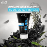 Vince Face Wash Men Activated Charcoal Scrub 120ml - YehChez.pk