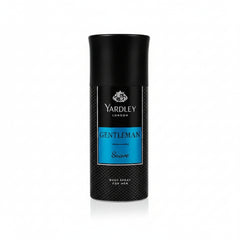 Black Yardley London body spray can with Gentlemen Suave blue label