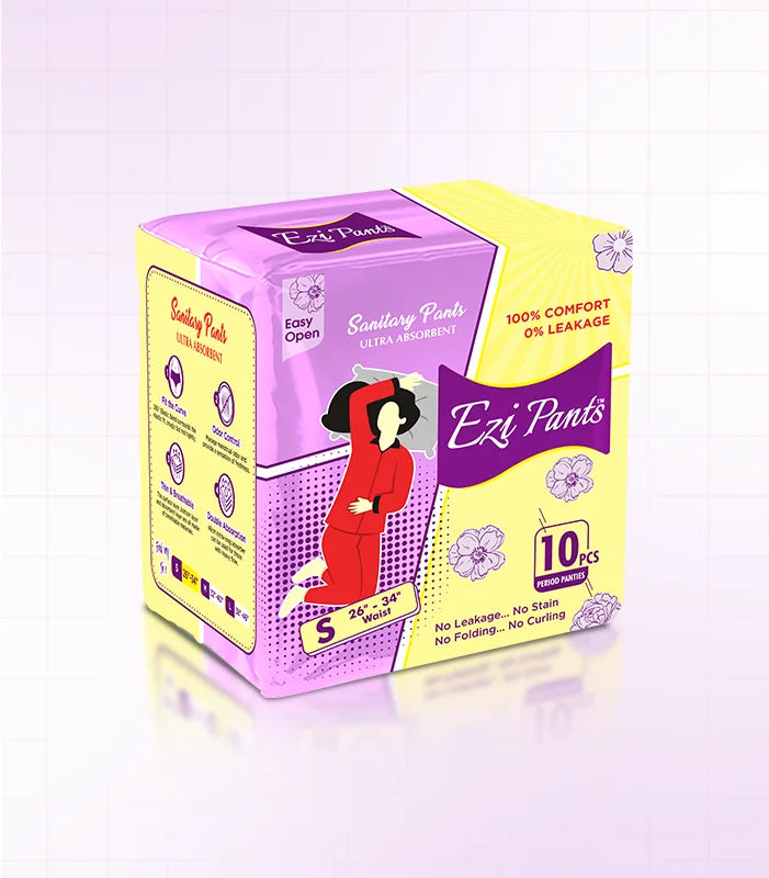 Ezi Pants Pack of 10 Period Panty For Women - Ultra Abrosbent Sanitary Pants (All Variants)