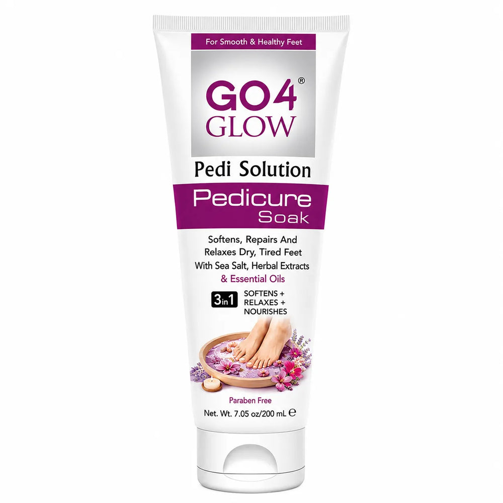 Go4Glow pedicure soak tube, 3-in-1 soothing and repairing, purple band, 200g