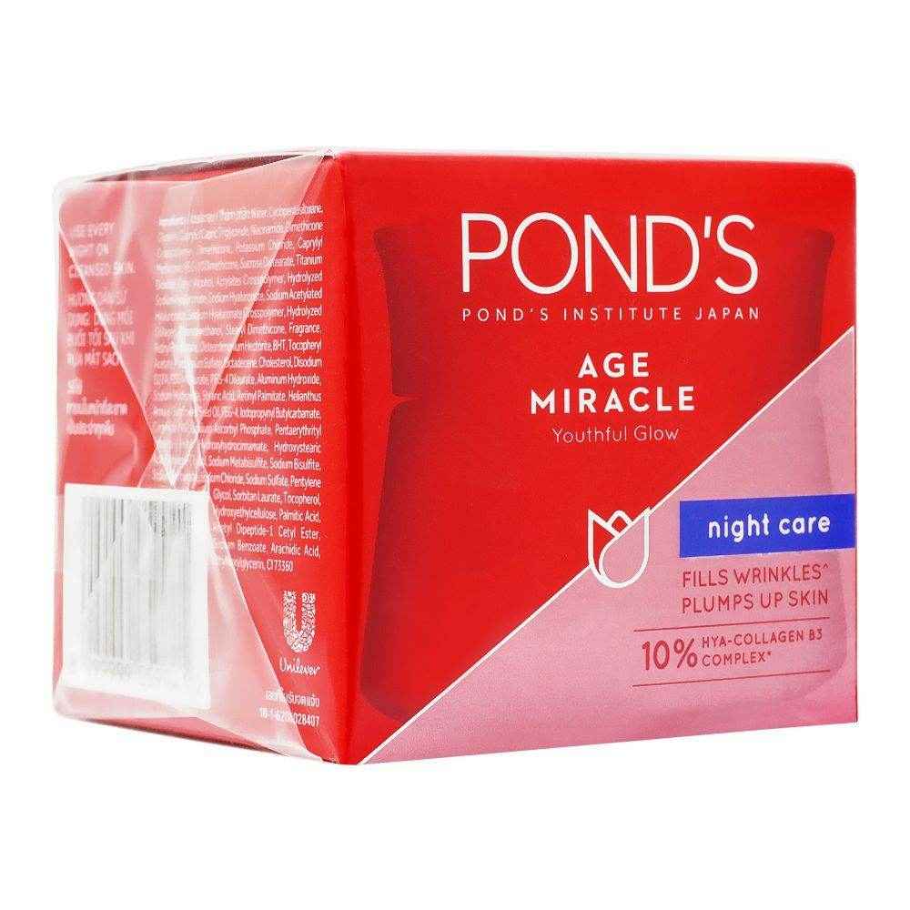 Age Miracle night care cream box with red and white panels
