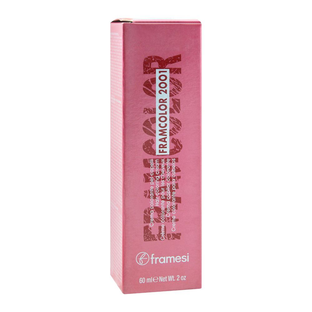 Hair color tube, 60 ml, Burnt Siena, Framesi box front view
