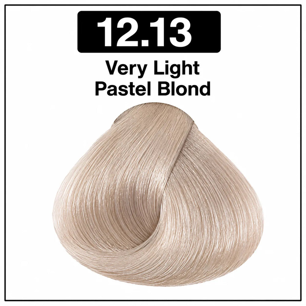 Hair color shade swatch, very light pastel blond hair dye cream