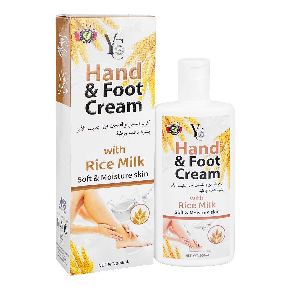 Yc Hand & Foot Cream With Rice Milk 200ml - YehChez.pk