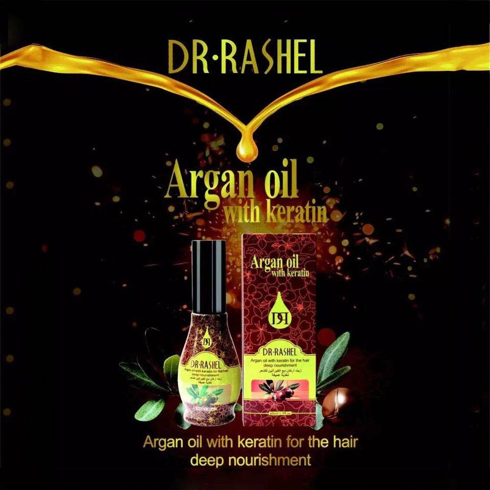 Dr Rashel Argan Oil Morroco With Keratin Hair Care Treatment Hair oil 60ml DRL-1018 - YehChez.pk