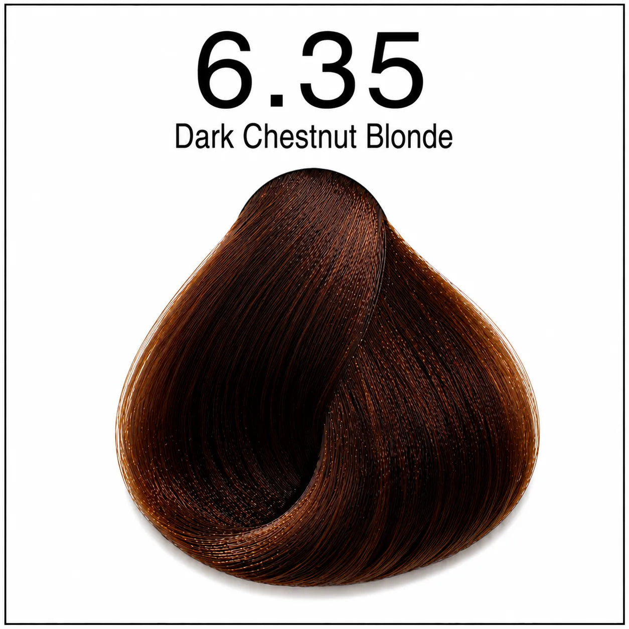Hair dye shade 6.35 Dark Chestnut Blonde color swatch