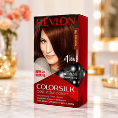 Revlon ColorSilk hair color box, shade 31, 40 ml, dark brown tone