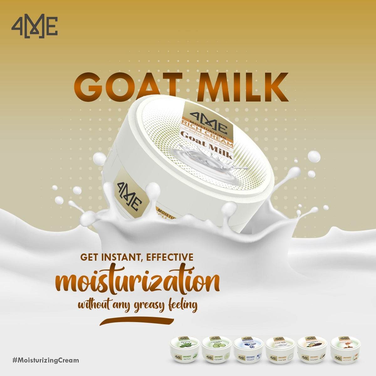 4ME Rich Moisturizing Cream Goat Milk - YehChez.pk
