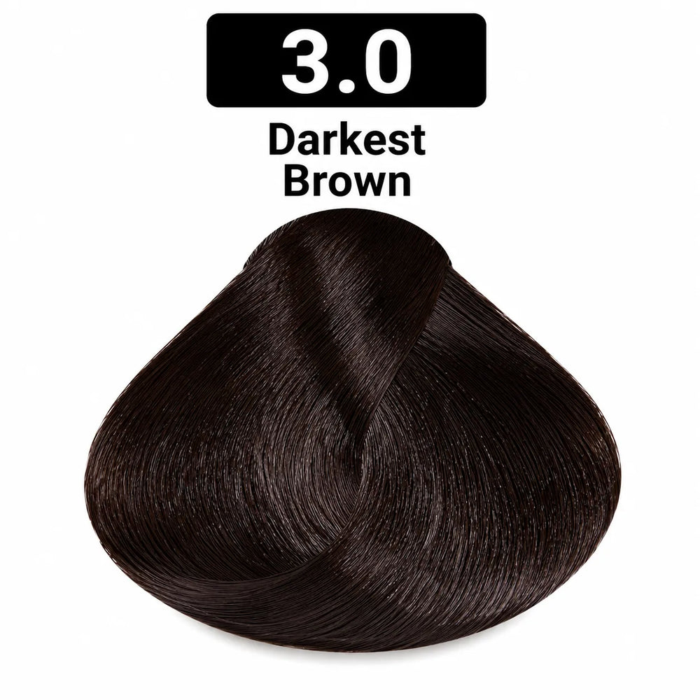 Bremod hair color 100ml shade 3.0 darkest brown hair dye swatch