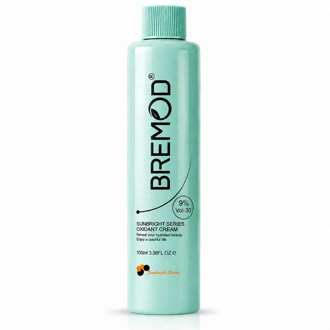 Bremod 30 volume developer oxidant cream in turquoise bottle with teal cap, 100 ml