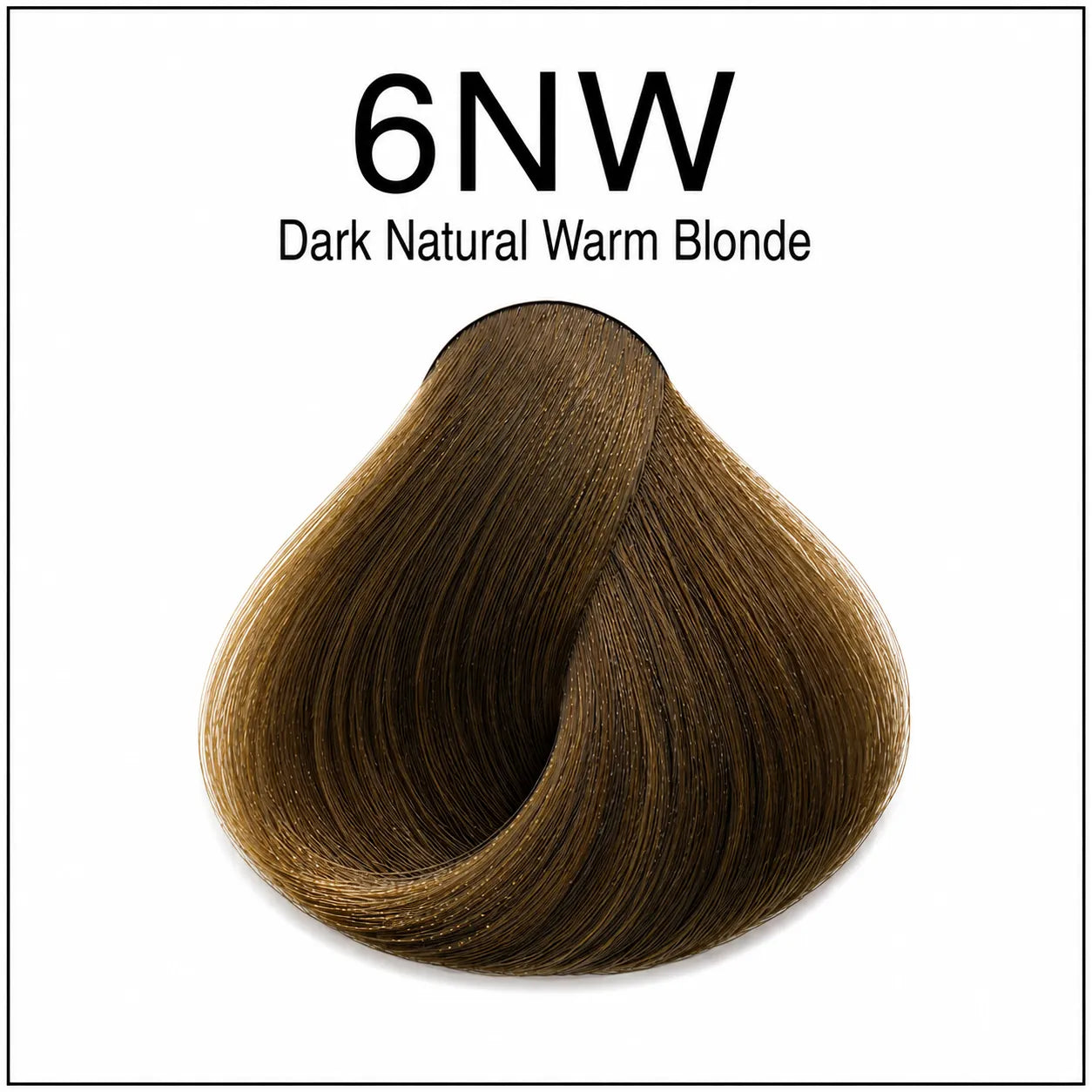 Hair dye shade 6NW Dark Natural Warm Blonde color swatch
