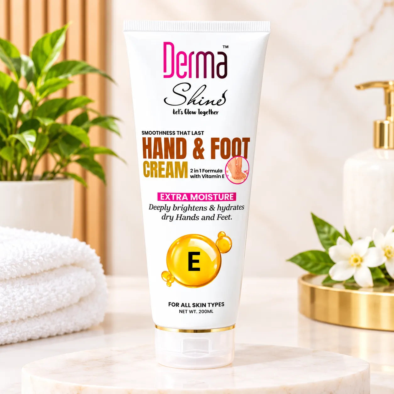 Derma Shine Hand & Foot Brightening Cream 200Gm