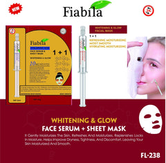 FIABILA WHITENING & GLOW FACE SHEET MASK + SERUM - YehChez.pk