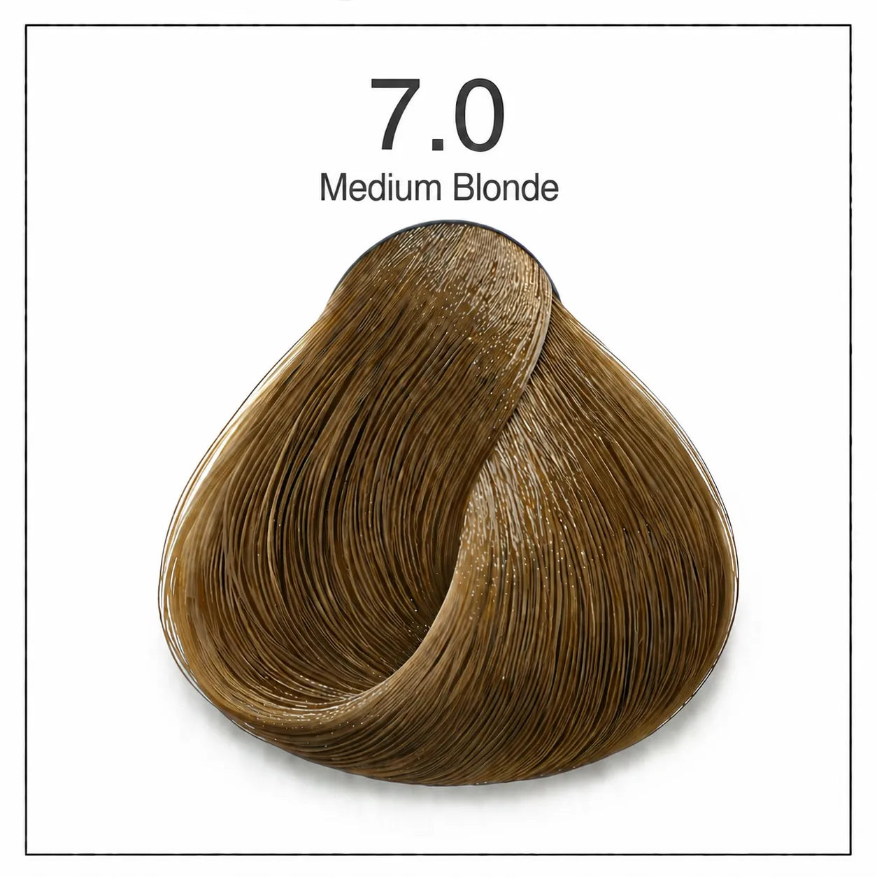 Hair color shade 7.0 medium blonde swatch