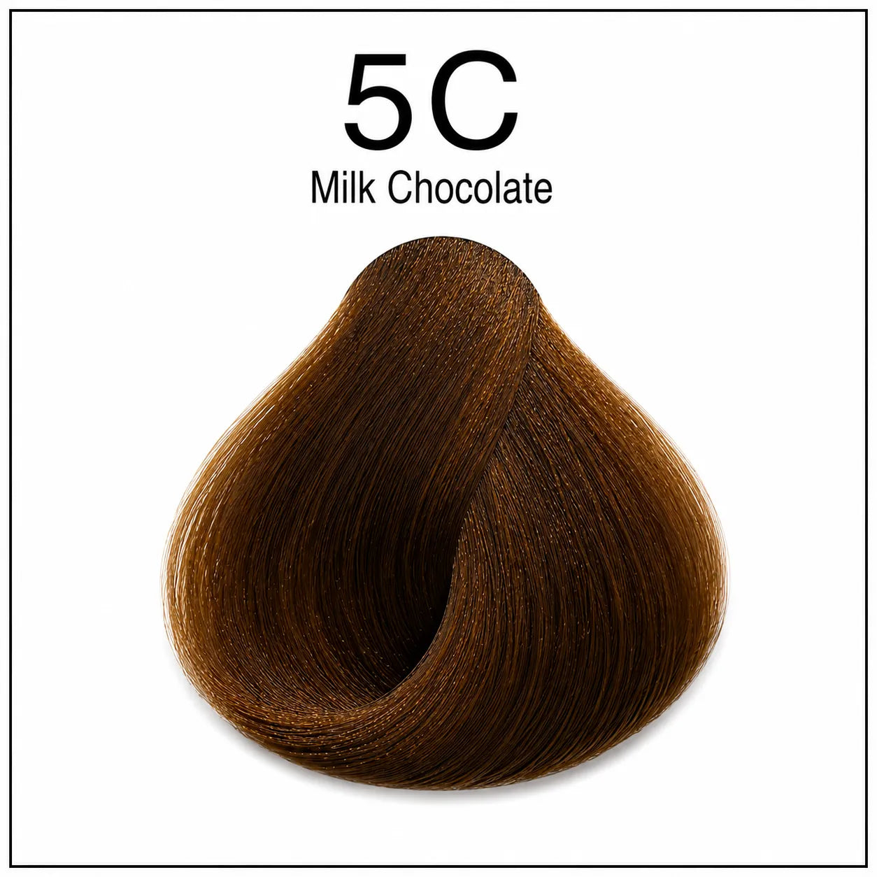 Hair dye color swatch 5C milk chocolate