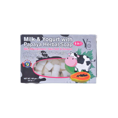 YC Milk and Yogurt with Papaya Herbal Soap 6 in 1 100Gm - YehChez.pk