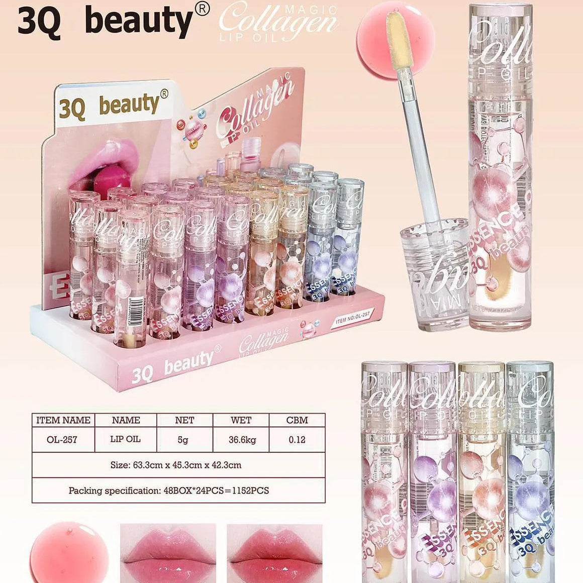 3Q Beauty Lip Oil Transparent - YehChez.pk