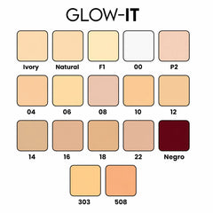 Sheaffer Glow-It Handi Base shade swatch chart with labeled color blocks