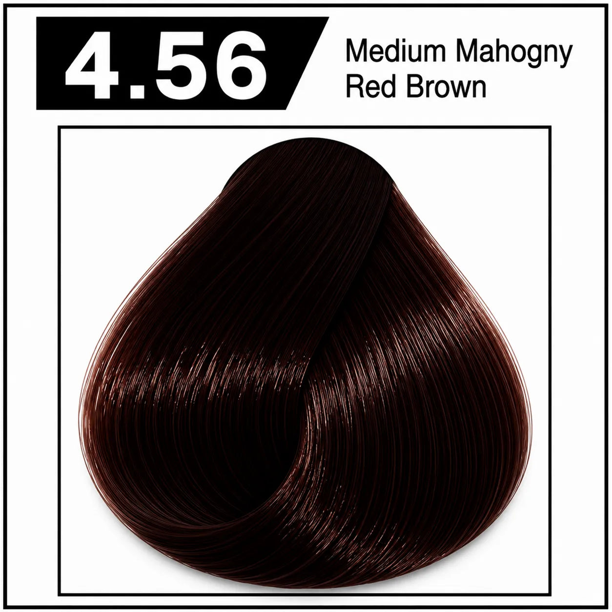 Bremod hair color 4.56 Medium Mahogany Red Brown shade chart with brown-red swatch