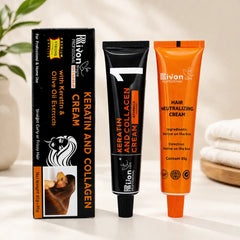 Rivon Keratin And Collagen Cream Hair Straightening 85g+85g