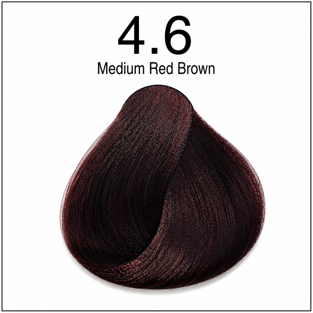Hair color shade swatch 4.6 Medium Red Brown