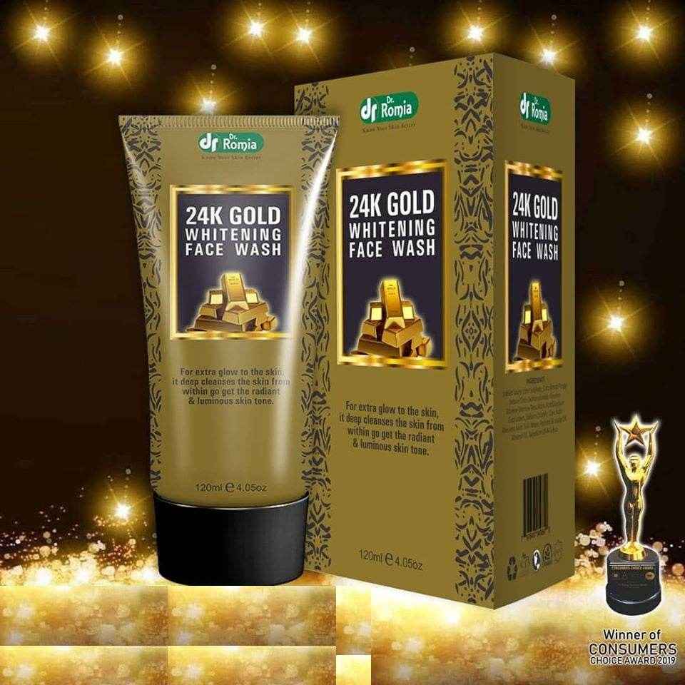 Dr Romia 24K Gold Whitening Face Wash 120ml - YehChez.pk
