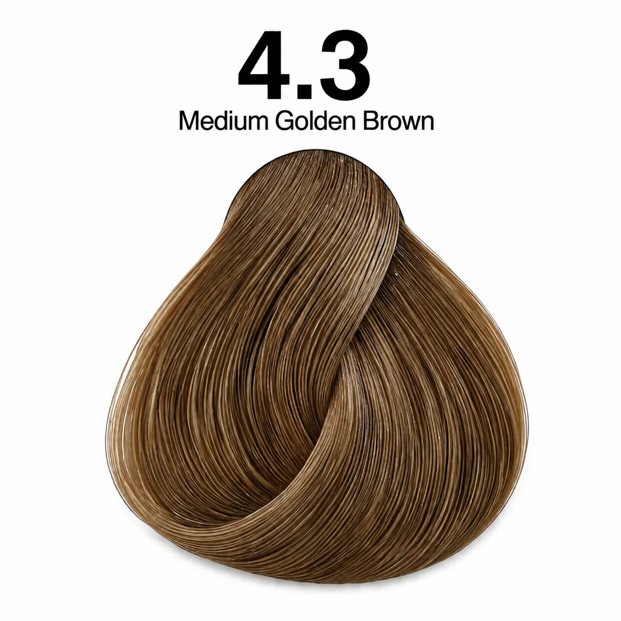 Hair color shade swatch 4.3 Medium Golden Brown