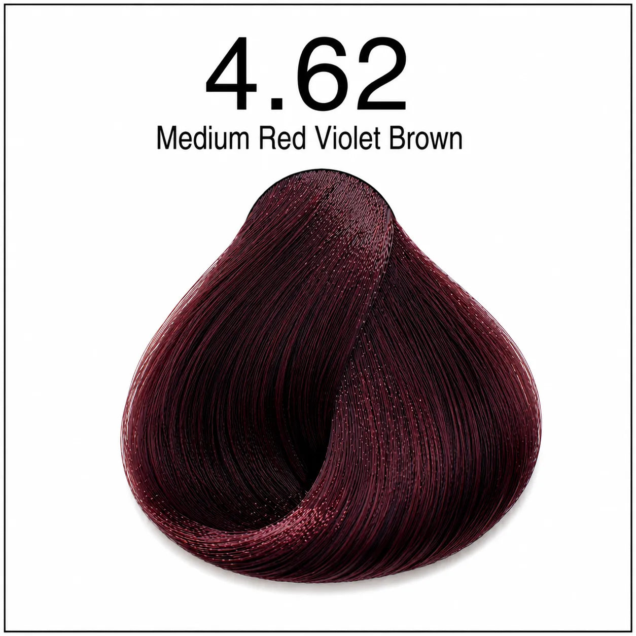 Hair color shade swatch 4.62 Medium Red Violet Brown