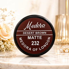 Medora matte lip color container lid, Desert Brown 232