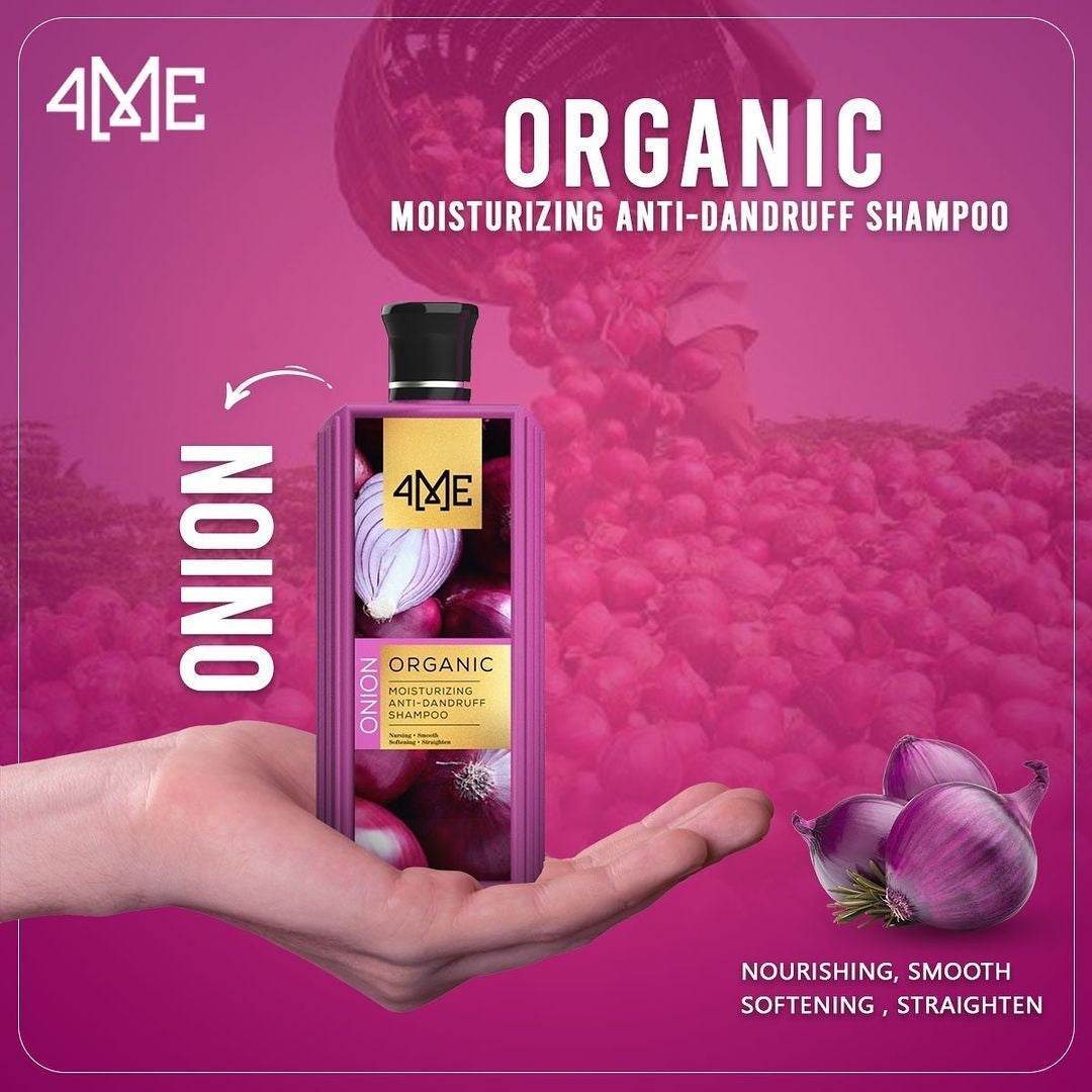 4me Onion Moisturizing Anti Dandruff Hair Shampoo - YehChez.pk